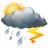Scattered thunderstorms