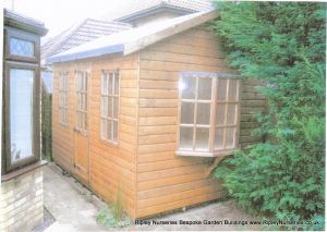 Heavy Duty Workshop Bespoke 12x8, 9 Pane Georgian Windows and Door with matching Bay Window.