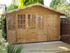 Hampton bespoke 12x8 Summerhouse with Partitioned Shed Area.