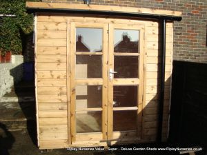 Deluxe Pent 7x5, Richmond Doors & Guttering.