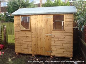 Deluxe Apex 9x6 with Door & windows Under Eaves