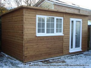 Heavy Duty Workshop 16x10, Pent Roof,UPVC Window and Doors (Supplied by our client).