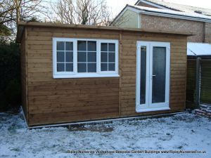 Heavy Duty Workshop 16x10, Pent Roof, UPVC Window and Doors (Supplied by our client).