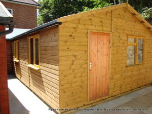 Heavy Duty Workshop Extension to Existing Heavy Duty Workshop 22x16  With Double Glazed Windows and Guttering.