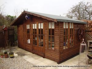 Petersham Bespoke 16x10 summerhouse  combined  Shed, Log-Lap Cladding.