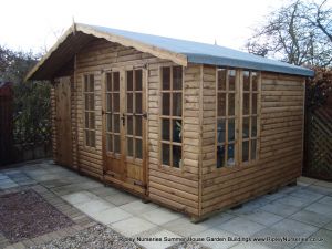 Petersham 16x10 bespoke combined Shed, Log-Lap Cladding, Heavy Torch-On Roofing Felt.