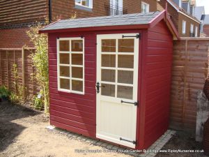 Abinger 7x4, Painted Finish, Black Felt Tiled Roof.