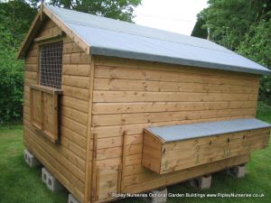 Loxwood Hen House 10X8 showing egg collection side box