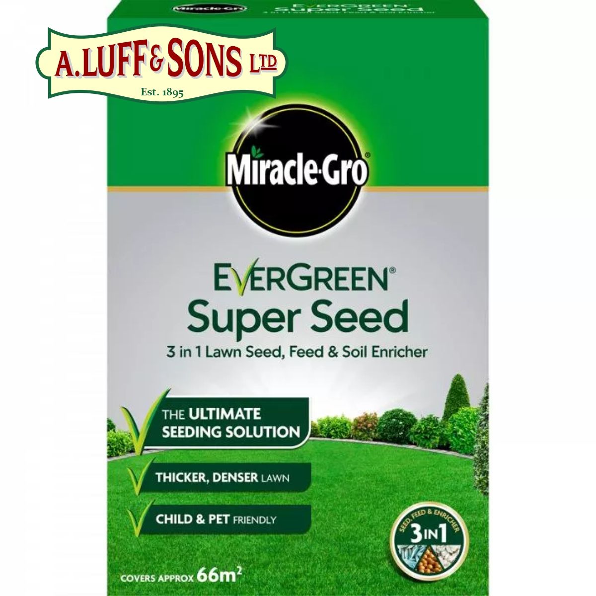 MiracleGro® EverGreen® Super Seed Lawn Seed 2Kg Ripley Nurseries